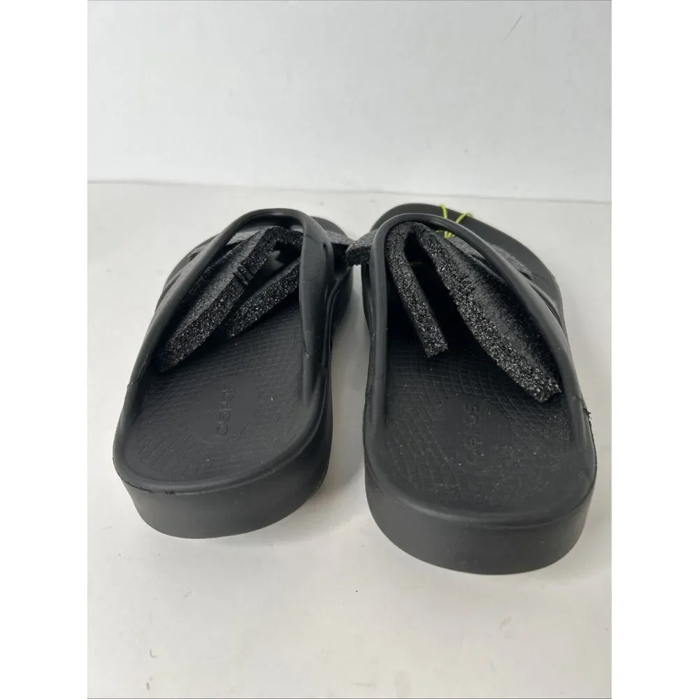 Oofos Black Size 11 Thong Sandals Recovery Rubber Women Slip On Men 9‎ Unisex